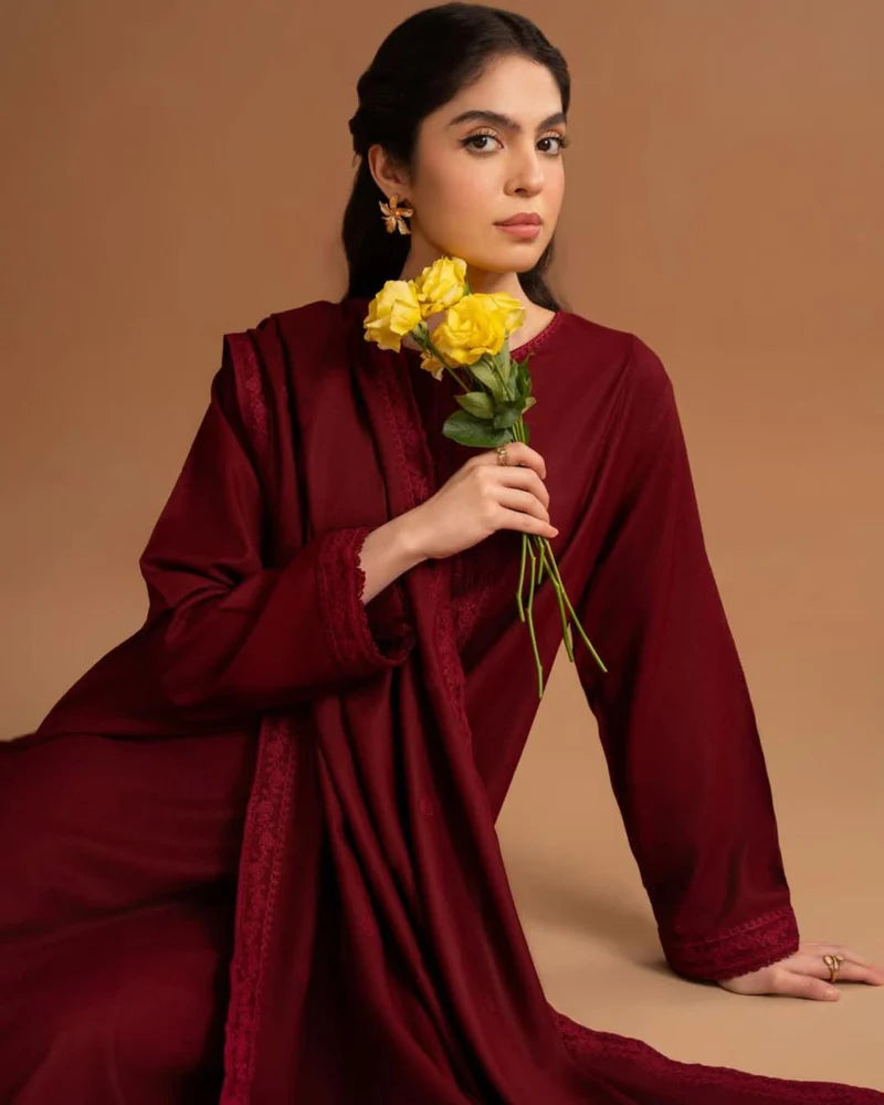 ELEGANT MAROON 3PC